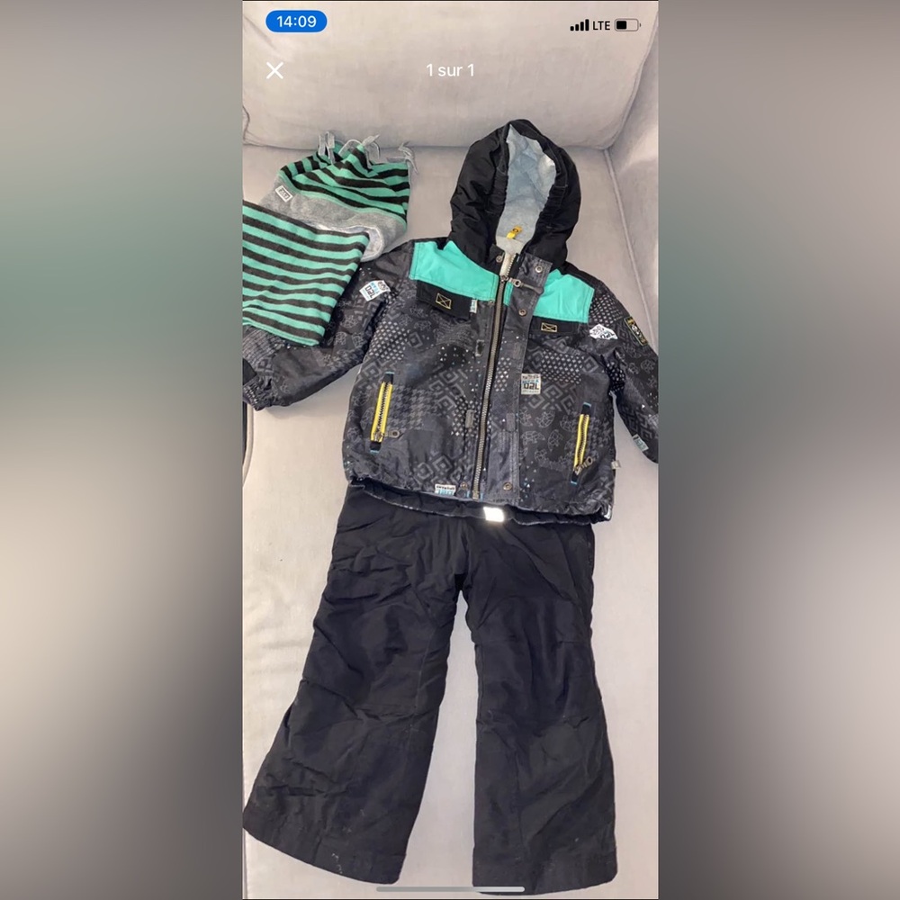 Kids Winter Matching Set - Black and Green